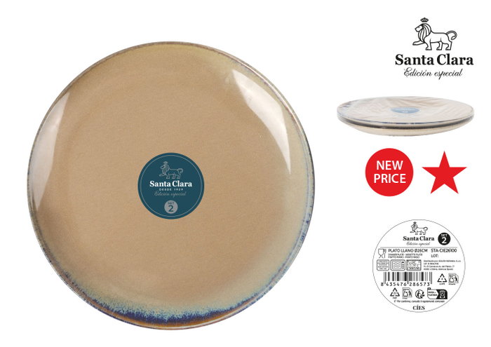 Santa Clara Set 2 Plato Llano Cies Monaco 26cm Santa Clara Set 2 Plato Llano Cies Monaco 26cm