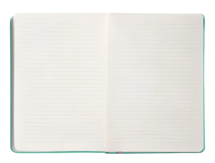 Antartik Notes Cuaderno A5 Tapa Dura, 100 Hojas Rayadas 80gr FSC, Cierre Gomilla, Rosa y Turquesa