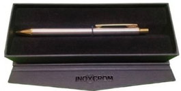 INOXCROM Estuche Bolígrafo Cromo Inox70 Gold con Clip Dorado y Tinta Azul
