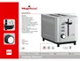 Magefesa Tostador Jour MGF3334 Doble Boca 820W Acero Inoxidable con Bandeja Recogemigas
