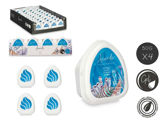 Acorde Set 4 Ambientadores Mini Oceano 24x7x4 cm (Set de 12) Acorde Set 4 Ambientadores Mini Oceano 24x7x4 cm (Set de 12)