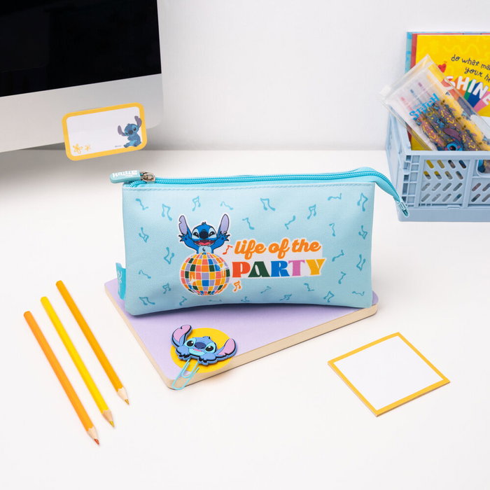ERIK Portatodo Stitch Disney triple con tres compartimentos