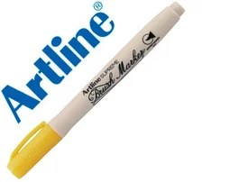 Artline Rotulador Supreme Brush Punta Pincel Tinta Base Agua Trazo Variable Amarillo Lettering
