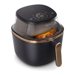 Philips Airfryer NA332/00 - Freidora de aire sin aceite, 6.2 Litros, 1700W, color Black Copper