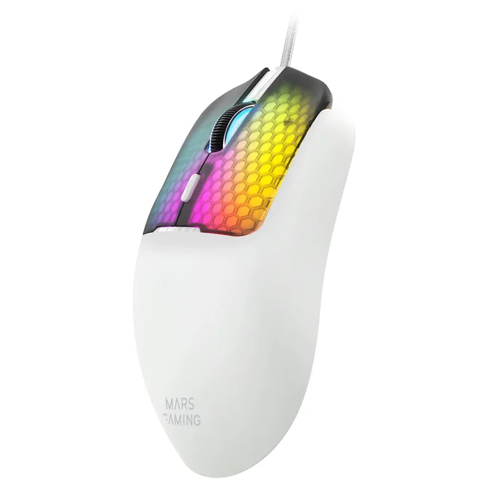Mars Gaming MM-VIPERW Ratón Gaming Ultraligero Blanco RGB