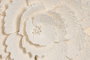DKD Home Decor Decoración de Pared Papel Maché Flor Surtido de 2, Blanco