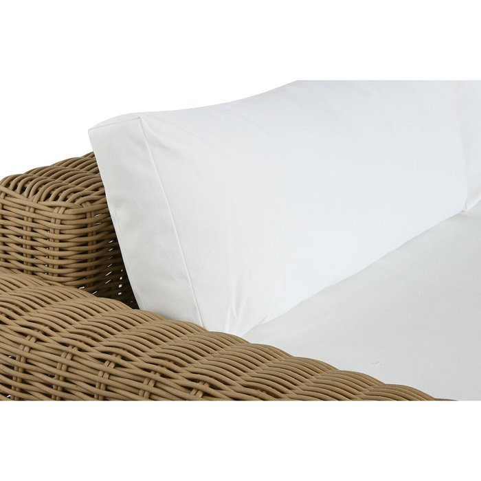 DKD Home Decor Conjunto de Sofá de 4 Piezas en Ratán Sintético y Olefin Marrón Claro/Beige DKD Home Decor Conjunto de Sofá de 4 Piezas en Ratán Sintético y Olefin Marrón Claro/Beige