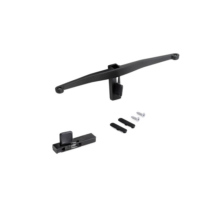 Emuca Lote de soportes para 5 estantes de madera para la estructura Zero, tableros no incluidos, Zamak, Pintado color negro texturizado