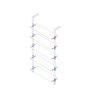 Emuca Lote de soportes para 5 estantes de madera para la estructura Zero, tableros no incluidos, Zamak, Pintado color negro texturizado