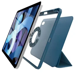 Celly BOOKMAG01BL Funda Magnética Desmontable para iPad 10.2" - Protección con Cierre Magnético para iPad 7ª, 8ª y 9ª Generación (25.9 cm), Color Azul