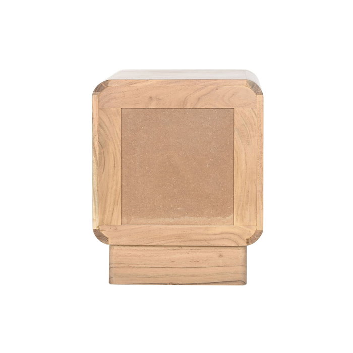 DKD Home Decor Mesita de Noche Cuadrado Moderno Natural Acacia MDF 40 x 50 x 40 cm