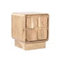 DKD Home Decor Mesita de Noche Cuadrado Moderno Natural Acacia MDF 40 x 50 x 40 cm