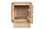 DKD Home Decor Mesita de Noche Cuadrado Moderno Natural Acacia MDF 40 x 50 x 40 cm