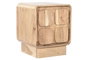 DKD Home Decor Mesita de Noche Cuadrado Moderno Natural Acacia MDF 40 x 50 x 40 cm