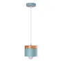 Mikayla Lámpara Colgante Mikayla SKD-P1010-W Metal y Madera Cable Regulable en Altura, Aluminio, Diseño Moderno
