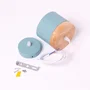Mikayla Lámpara Colgante Mikayla SKD-P1010-W Metal y Madera Cable Regulable en Altura, Aluminio, Diseño Moderno
