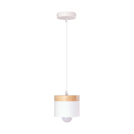 Mikayla Lámpara Colgante Blanco Madera/Acero E27