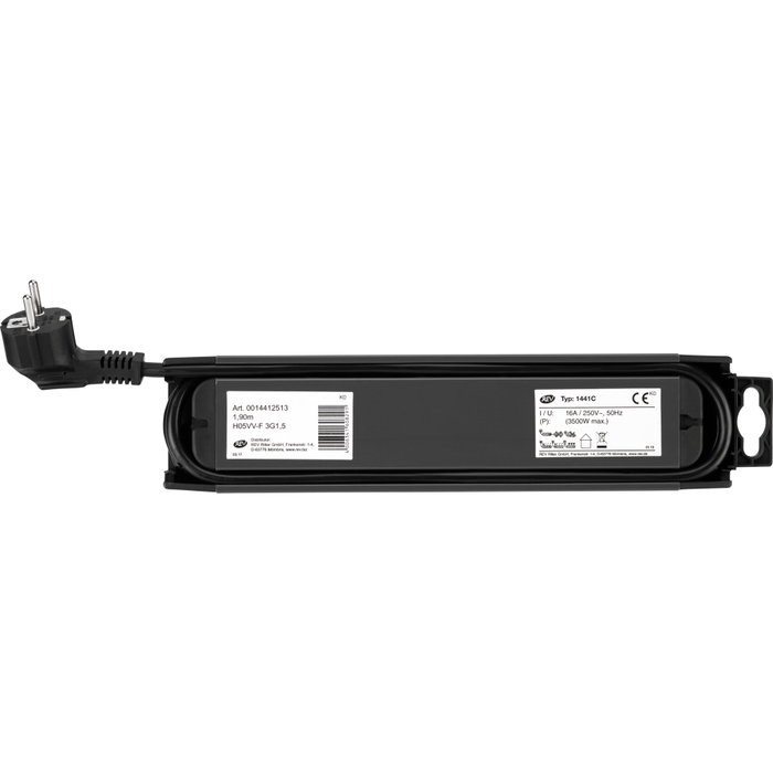 Rev Regleta de enchufes Supraline 4 tomas con interruptor Antracita 1,9 m Rev Regleta de enchufes Supraline 4 tomas con interruptor Antracita 1,9 m