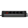 Rev Regleta de enchufes Supraline 4 tomas con interruptor Antracita 1,9 m