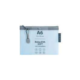 Dosier Sobre Grafoplas Cremallera Eva-Bag A6 Mate Azul Soft (Set de 5)