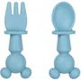 Thermobaby AAAIA11515 - Set de 2 Cubiertos de Silicona - Juego de Cubiertos Mickey