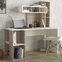 Hanah Home Mesa de Estudio Escandinava Blanca y Córdoba 140x153.8x60cm