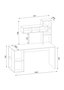 Hanah Home Mesa de Estudio Escandinava Blanca y Córdoba 140x153.8x60cm