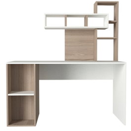 Hanah Home Mesa de Estudio Escandinava Blanca y Córdoba 140x153.8x60cm