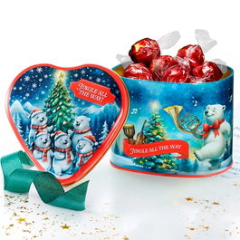 Basics Lata de pralines diseño corazón navidad