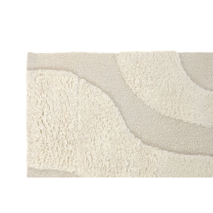 DKD Home Decor Alfombra de Lana Hecha a Mano 163x230 cm Crudo