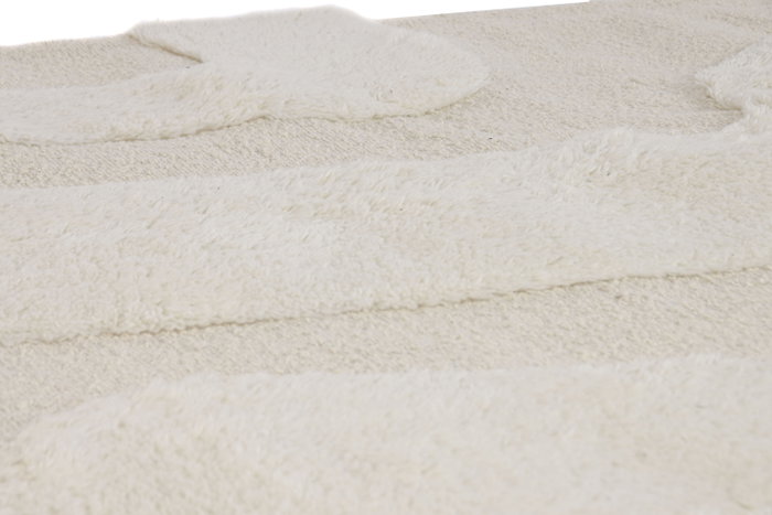 DKD Home Decor Alfombra de Lana Hecha a Mano 163x230 cm Crudo