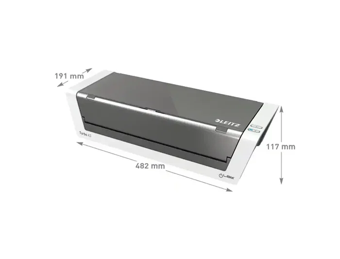 Leitz Plastificadora iLAM Touch 2 Turbo DIN A3 4 Rodillos hasta 250 micras Color Blanco/Plata