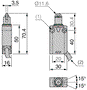TELEMECANIQUE SENSORS Interruptor de fin de carrera XCMD2102L1 con roldana metálica