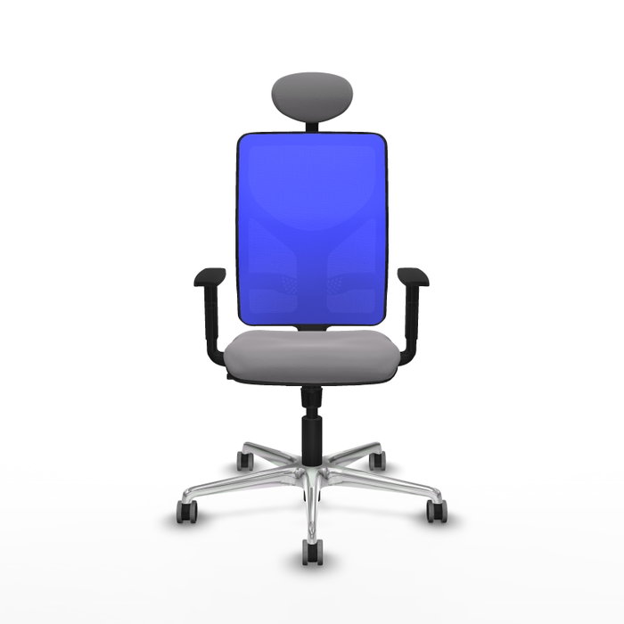 PIQUERAS Y CRESPO Silla de oficina Motilla con mecanismo Sincro, Gris y Azul PIQUERAS Y CRESPO Silla de oficina Motilla con mecanismo Sincro, Gris y Azul