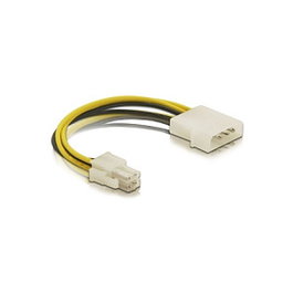 DeLOCK P4 Cable Adaptador Conector P4 Macho a Molex 4 Pines Macho, 0.13 m