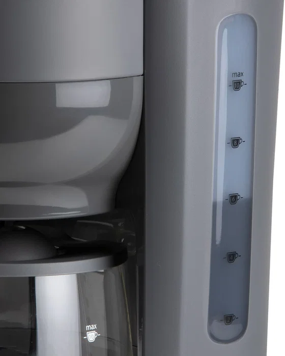 Domo DO754K Cafetera de filtro, 1.25 L, 10 tazas, Gris / Madera