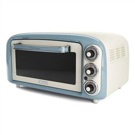 Ariete 979/05 Mini Horno Eléctrico 18 Litros Vintage Azul con Función Estática, Temperatura hasta 230°C