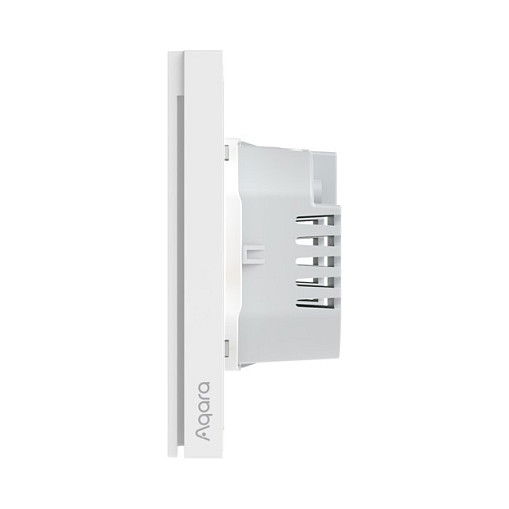 Aqara WS-EUK04 Interruptor de Pared Inteligente H1 con Neutro, Doble Tecla, Blanco, ZigBee, Compatible HomeKit