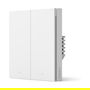 Aqara WS-EUK04 Interruptor de Pared Inteligente H1 con Neutro, Doble Tecla, Blanco, ZigBee, Compatible HomeKit