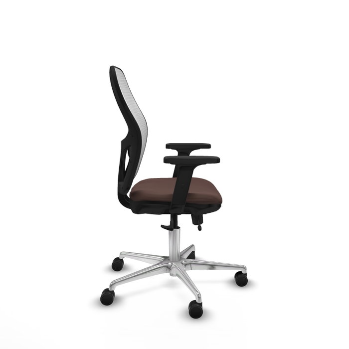 PIQUERAS Y CRESPO Silla de oficina Jorquera con mecanismo Sincro/Traslack Marrón oscuro y Blanco PIQUERAS Y CRESPO Silla de oficina Jorquera con mecanismo Sincro/Traslack Marrón oscuro y Blanco