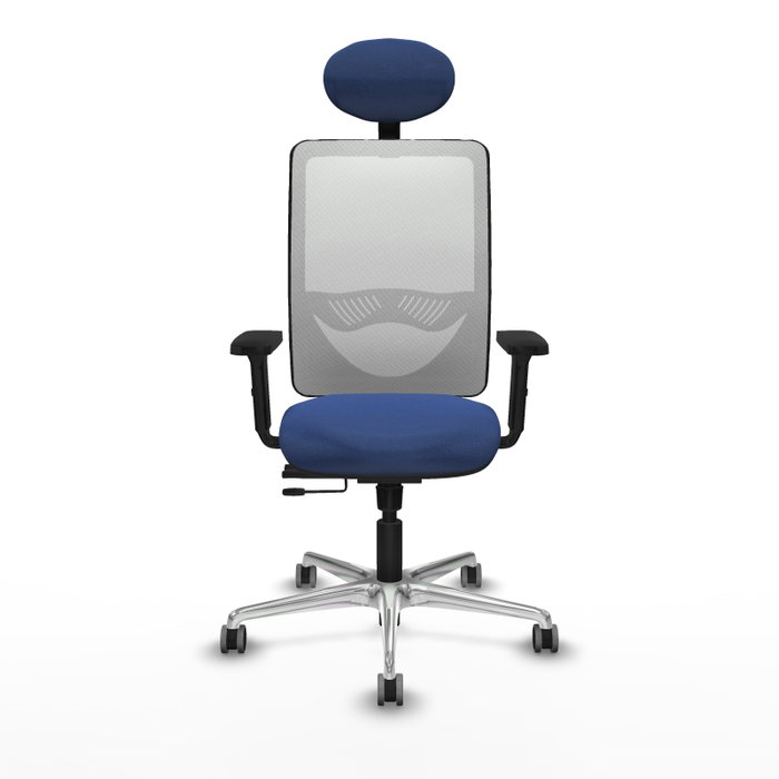 PIQUERAS Y CRESPO Silla de oficina Zulema con mecanismo Sincro/Traslack, Azul marino y Blanco PIQUERAS Y CRESPO Silla de oficina Zulema con mecanismo Sincro/Traslack, Azul marino y Blanco