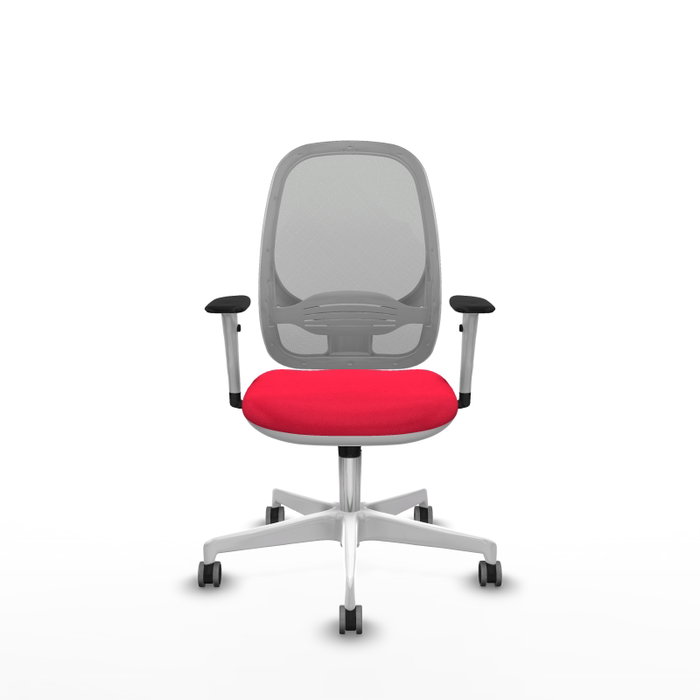 PIQUERAS Y CRESPO Silla de oficina Cilanco con mecanismo Sincro, Rojo y Gris