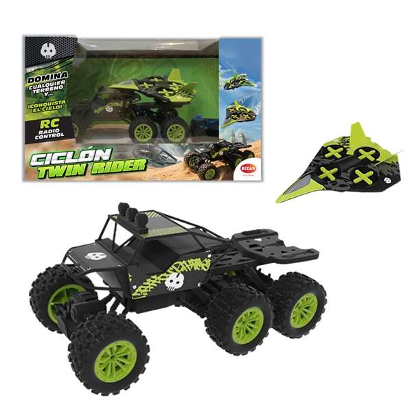 Bizak Ciclon Twin Rider 2.4 GHz 2 en 1 Vehículo y Avión