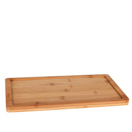BAMBU Bandeja rectangular de bambú para servir, modelo Gn 1/3, 32.5 cm x 17.6 cm (Set de 12)