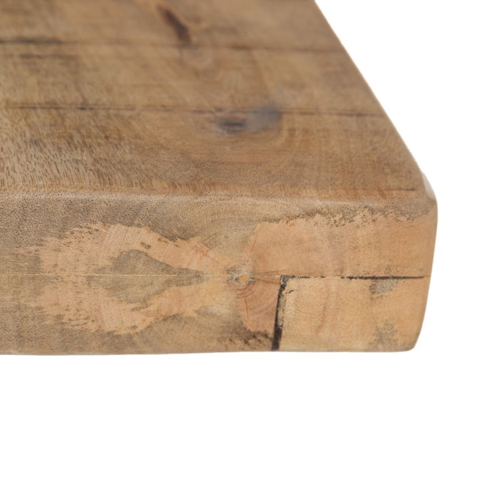 Mesa Comedor Natural-Negro 130 X 130 X 76 cm