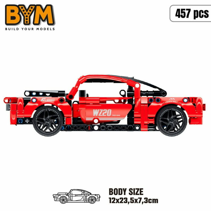 Color Baby Juego de Construcción Coche Racing con Retrofricción, 457 piezas