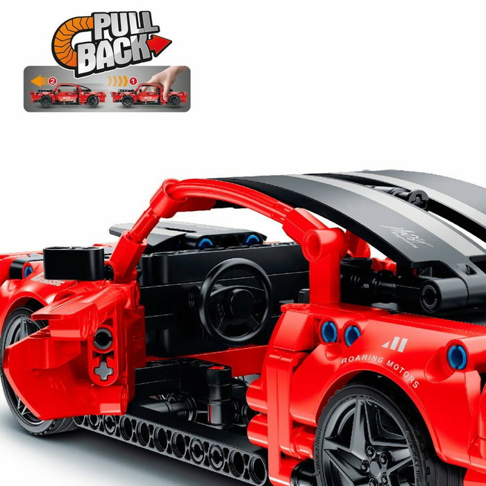 Color Baby Juego de Construcción Coche Racing con Retrofricción, 457 piezas