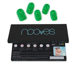 Nooves Láminas de Uñas de Gel Jade Glitter Glam Verde 20 Unidades
