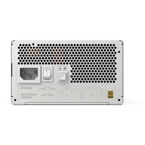 Fractal Design FD-P-IA3G-101-EU-WT Fuente de Alimentación Ion 3 1000W 80 Plus Gold ATX Blanca