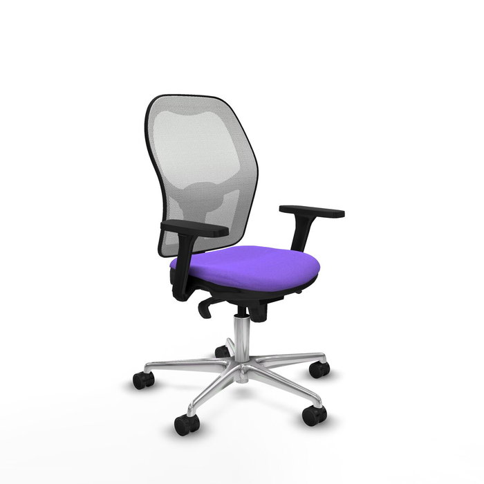 PIQUERAS Y CRESPO Silla de oficina Jorquera con mecanismo Sincro, Tela Lila y Malla Blanca PIQUERAS Y CRESPO Silla de oficina Jorquera con mecanismo Sincro, Tela Lila y Malla Blanca
